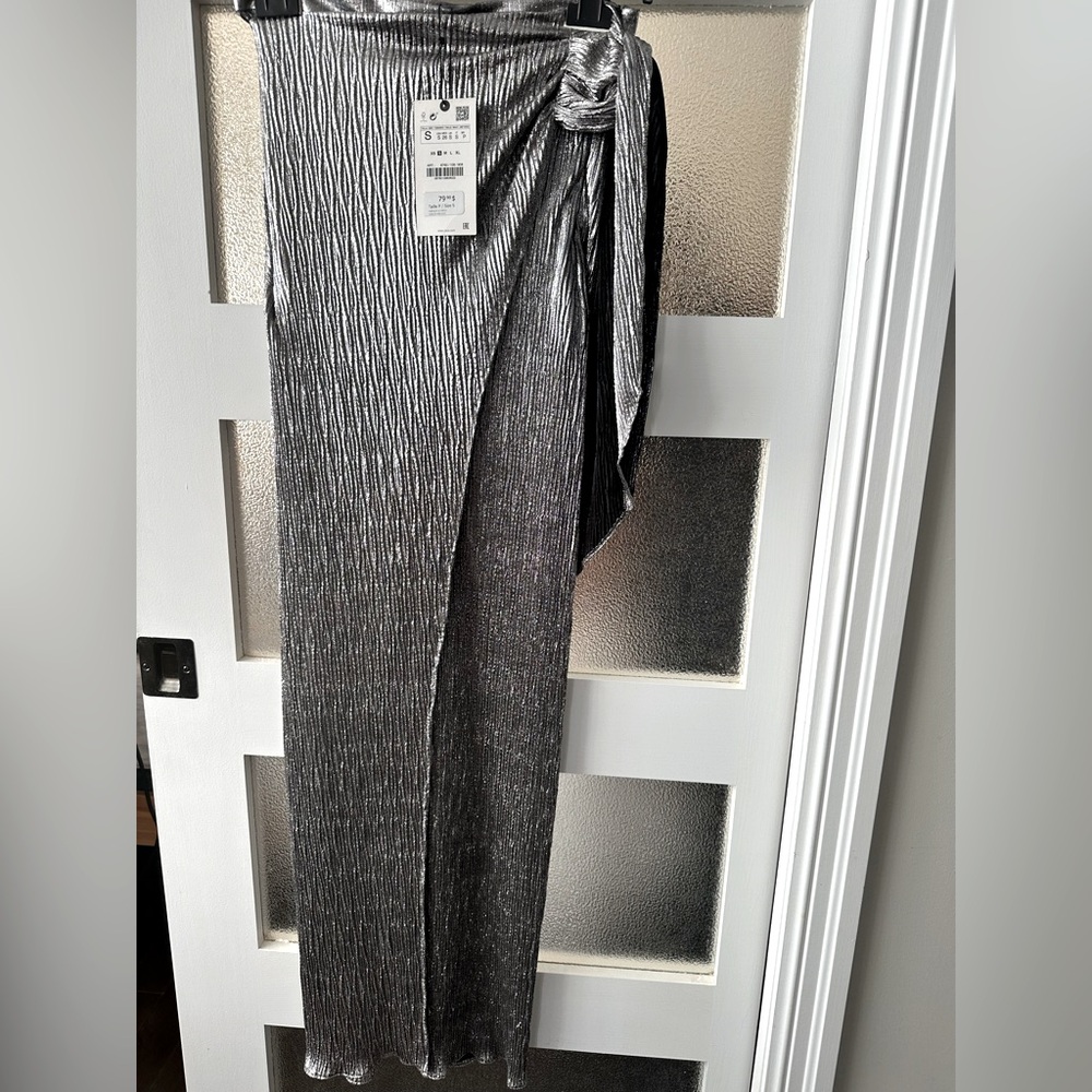 Zara shiny wrap pants